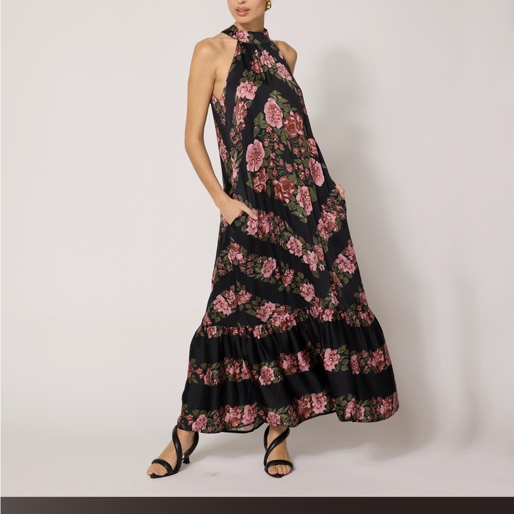 Floral Halter Maxi Dress